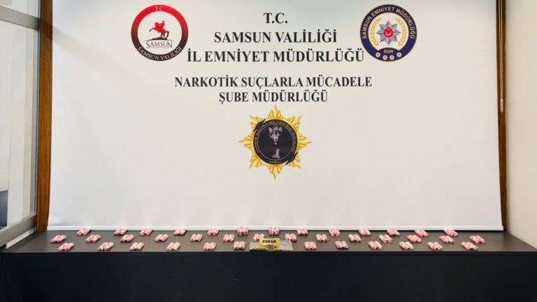 Samsun’da 2 bin 263 sentetik farmasötik hap ele geçirildi