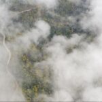Göz gözü görmedi! Sisle kaplanan Yedigöller yolu dronla görüntülendi