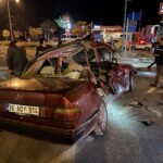 Tur otobüsüyle çarpışan araçta iki can kaybı yaşandı